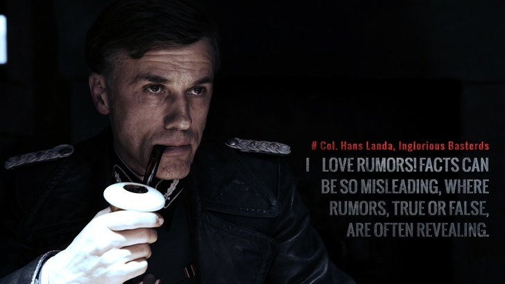 Hans Landa played by Christopher Waltz in Inglorious Basters is among the Best Movie Villains of 2000s